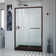 DreamLine Infinity-Z 32 in.D x 54 in.W x 74 3/4 in.H Clear Sliding Shower Door in Oil Rubbed Bronze