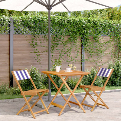Cordero 2 - Person Solid Wood Patio Dining Set Square Table
