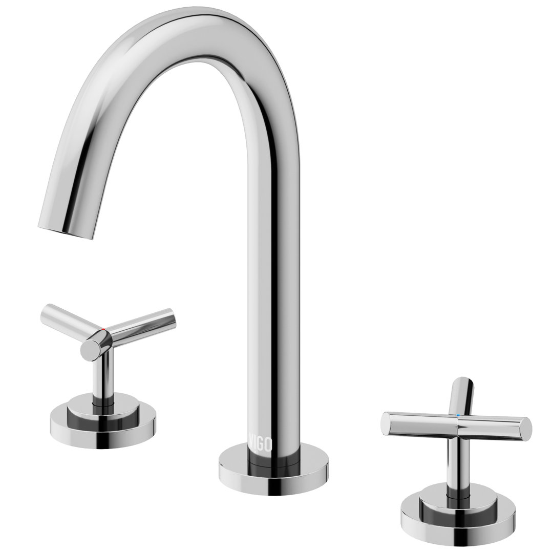 Jewel 9 in. H 2-Handle High-Arc Widespread Bathroom Faucet with Cross Handles VIGO 