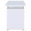 Bureau d'ordinateur blanc avec 2 tiroirs et armoire Rochelle