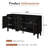 60" W Rustic Farmhouse Sideboard With Adjustable Shelves-1701962969