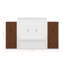 Grand lit escamotable mural avec placard, tiroirs et table-1584991186
