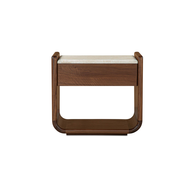 Enns Nightstand Natural, Dark Brown
