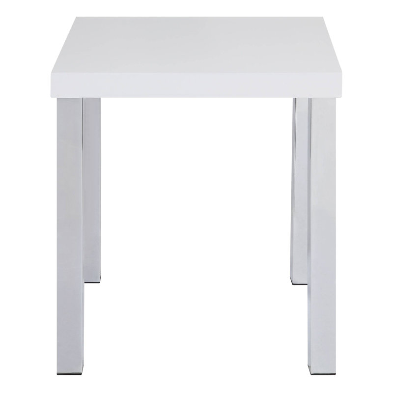 High Gloss and Chrome End Table