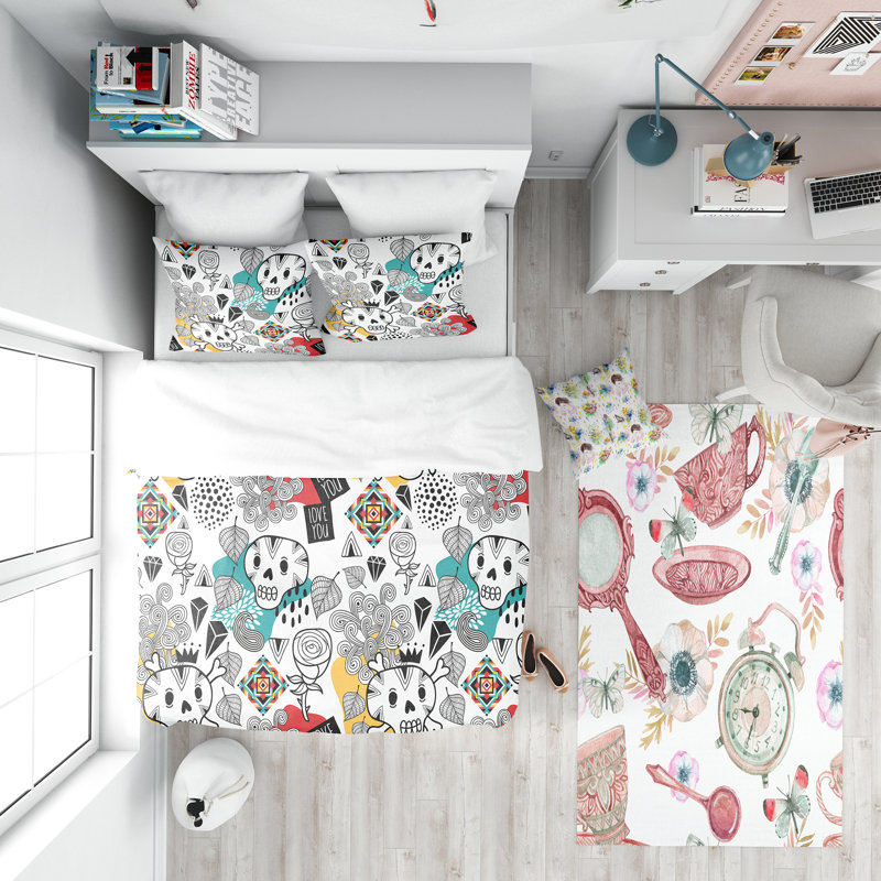 Ensemble de housse de couette adolescent, Housse de couette double / grand et 2 taies