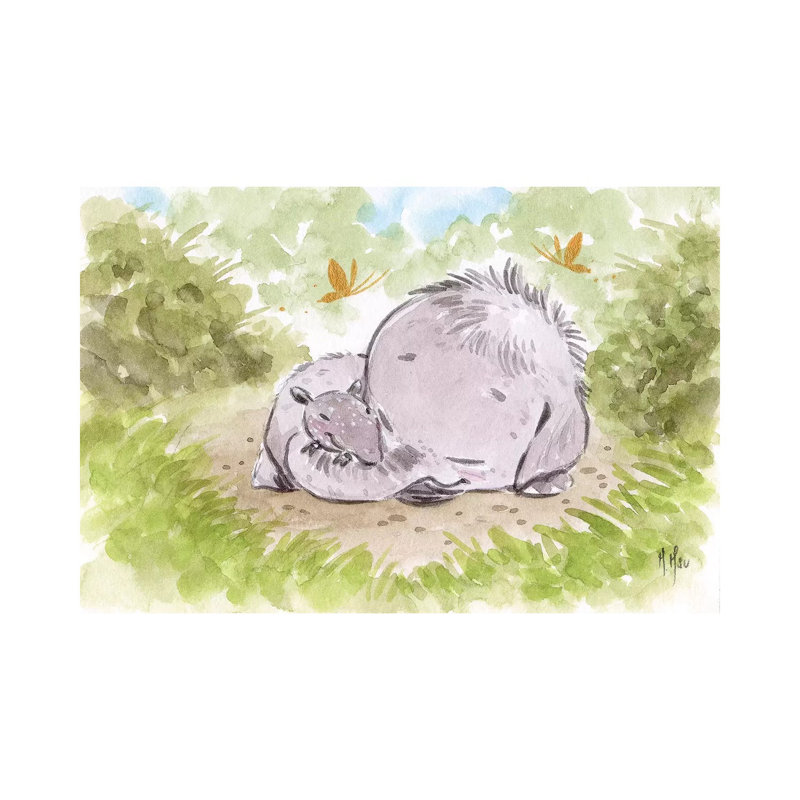 Nap by Martin Hsu - Wrapped Canvas Painting, 20.32 cm H x 30.48 cm W