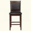 Chaise de comptoir rembourrée en noyer Dewey (ensemble de 2)