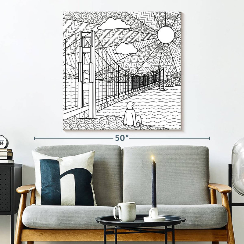 Lilie Doodle Gate Bridge, 33" H x 33" W