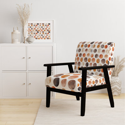 Chaise géométrique rembourrée - Fauteuil Boho Circle Yelorange