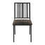 Ensemble de deux chaises d'appoint noires en similicuir