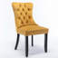 Chaise rembourrée capitonnée en velours de bois massif-1128177157-1128177179