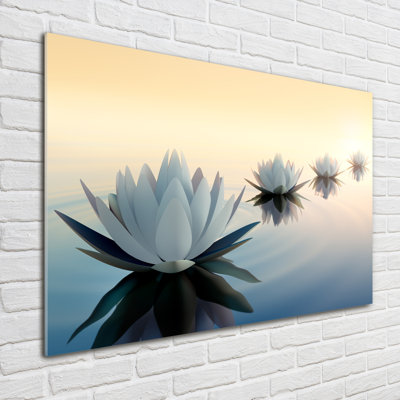 Lotus Flowers - No Frame Print on Glass