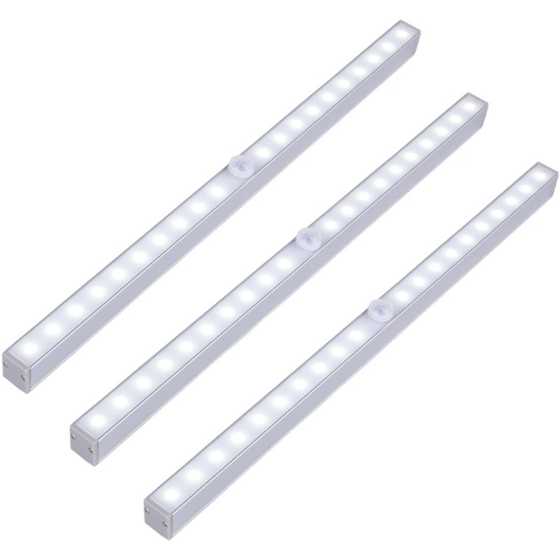 Barre lumineuse sous-armoire 3 piles avec capteur de mouvement 3 pièces 12 po, 6 000 K