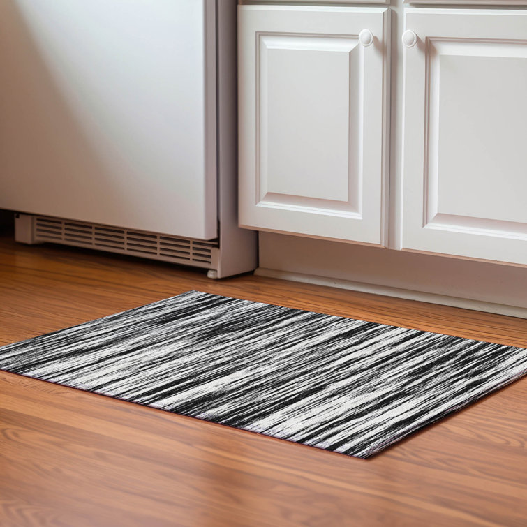 Premium Machine Washable Prisco Black Rug
