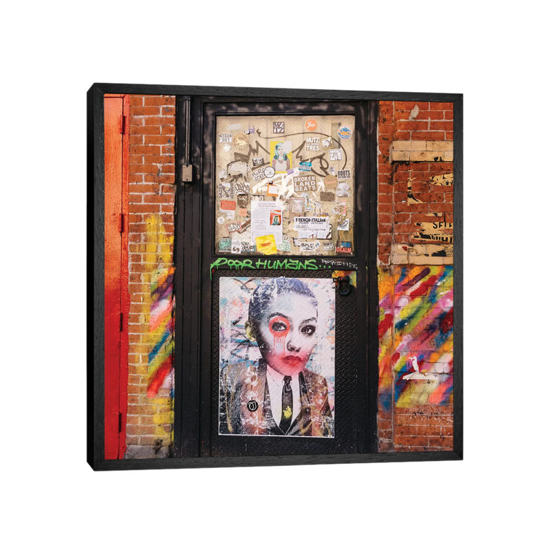 East Village Street V by Bethany Young - Print on Canvas, Black Framed, 66.04cm H x 66.04cm W x 3.81cm D