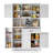 67" Classic Farmhouse Kitchen Pantry with Microwave Shelf, Drawer, Cabinet & Wine Rack