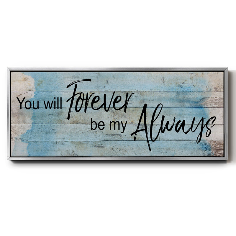 Forever Always - toile encadrée, H 12 po x l 30 po