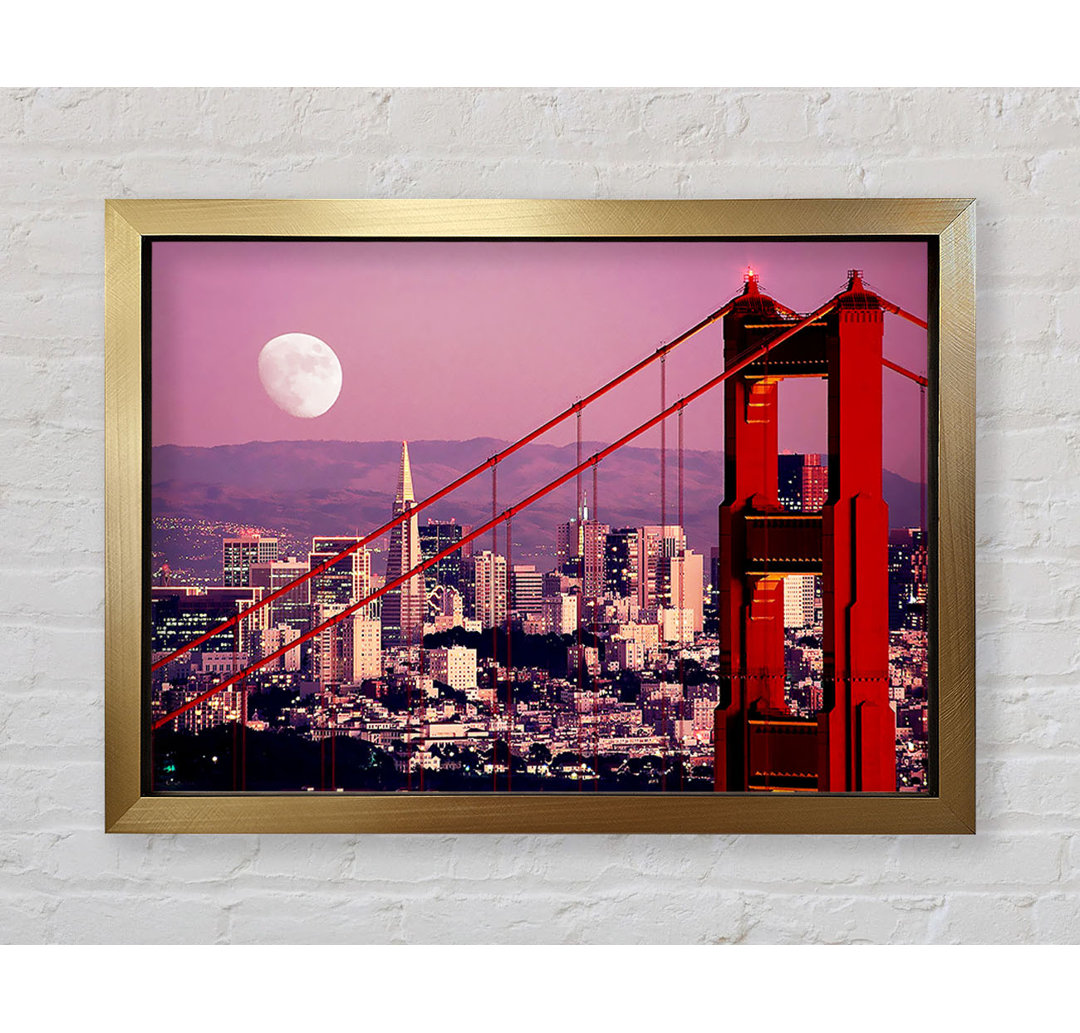 San Francisco Moonlit View - Einzelner Bilderrahmen Kunstdrucke