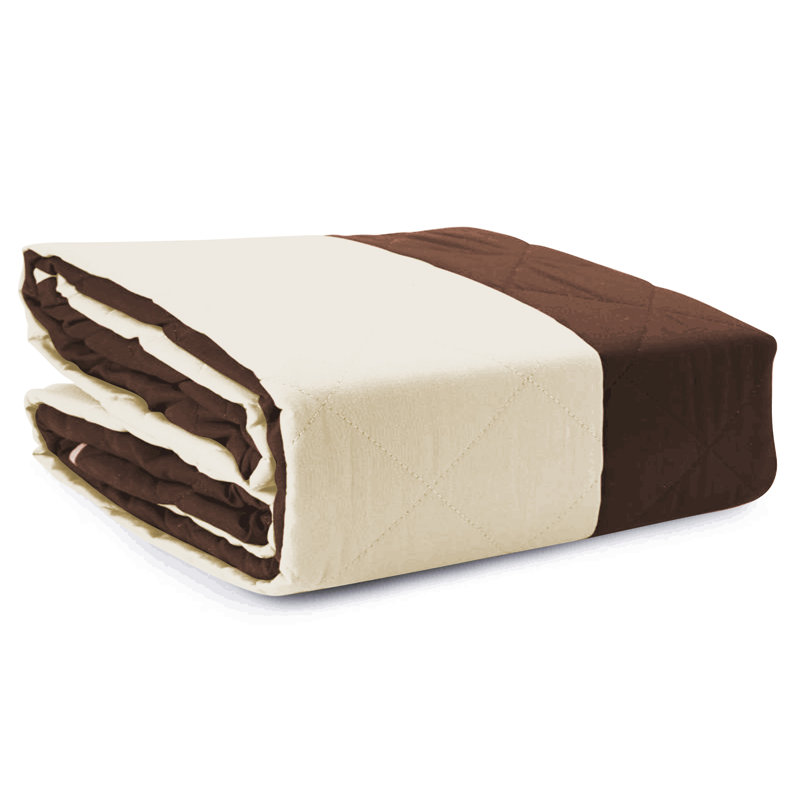 Housse pour fauteuil à coussins en T, Chocolat/cannelle