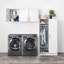 Armoire de garage murale de 54 po, armoire de rangement, armoire de salle de bain, armoire de cuisine avec 2 tablettes réglables Watse, P 12 po x l 54 po x H 24 po, blanc-2078812031