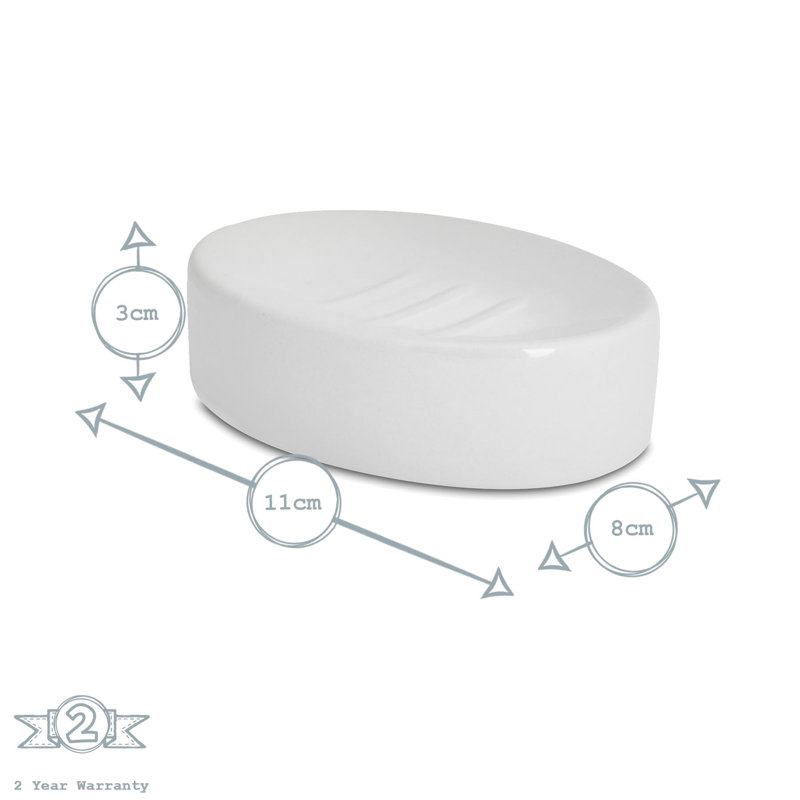 Harbour Housewares - Ceramic Soap Dish, White