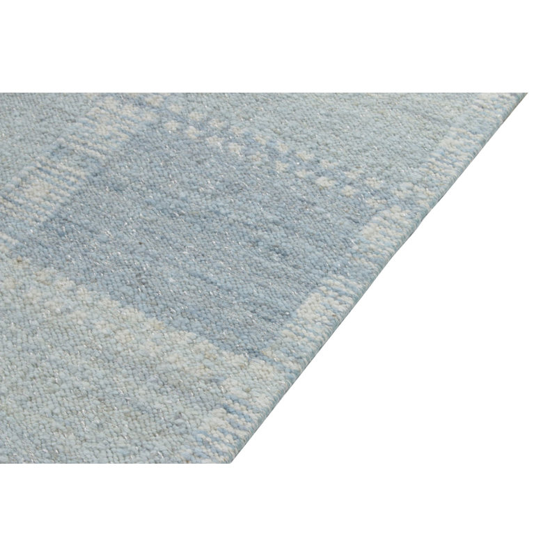 Scandinavian Flatweave Wool Geometric Area Rug, Rectangle 9' x 12'