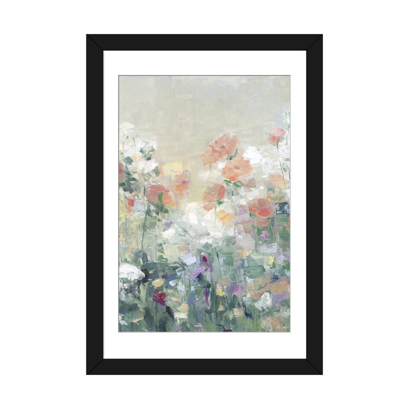 Garden Symphony II - reproduction d'art murale - papier d'art encadré, 32 po x 24 po, Papier encadré, Noir