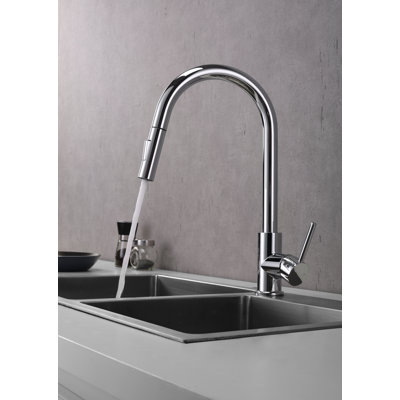 Olivi Brass Single-Handle Pull-Down Spray Kitchen Faucet