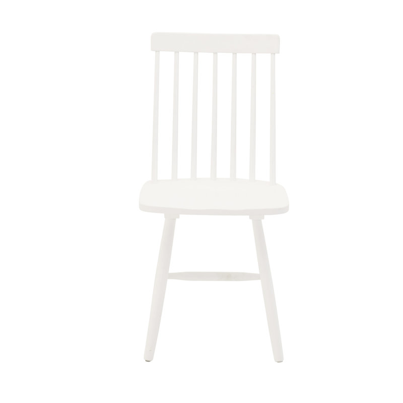 Crossett 45.5cm H Solid Wood Slat Back Side Chair, White