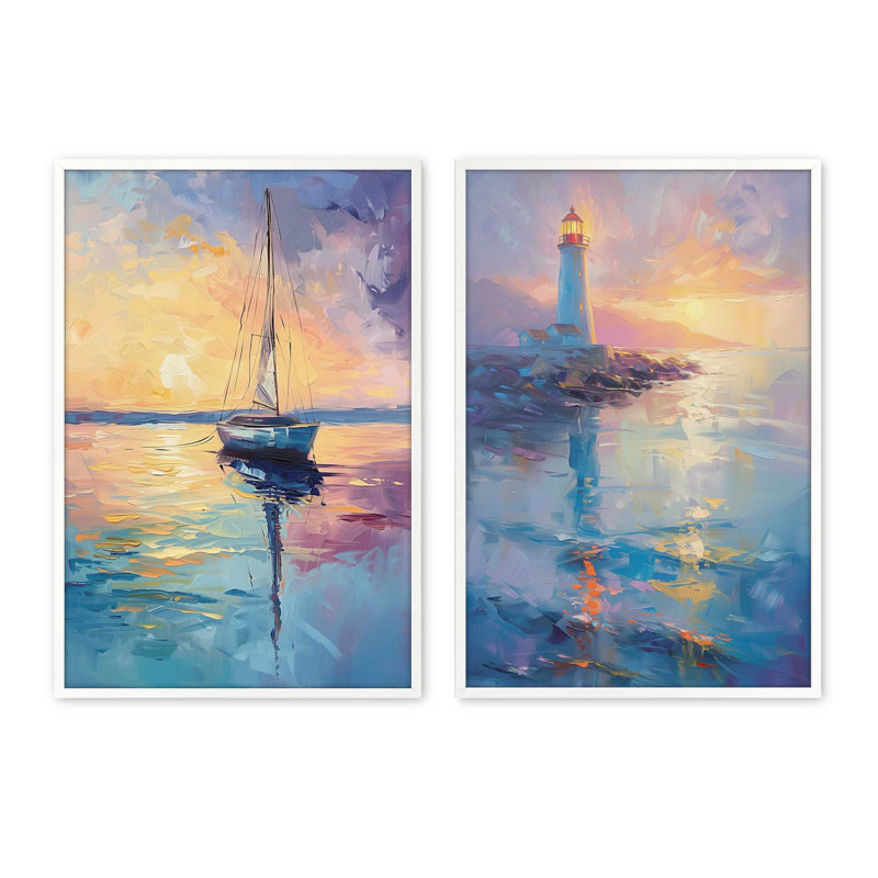 «Sunset Sail» par Golden Glow Interiors 2 - Pièces sur papier, Blanc opaque, H 37 po x l 25 po