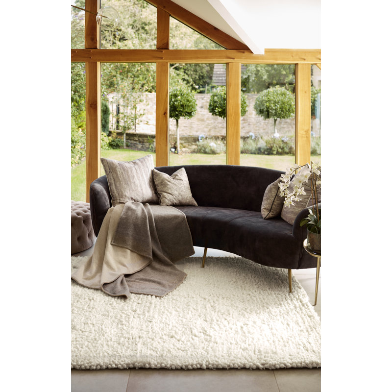 Hardin Solid Colour Wool Hand Woven Area Rug, Rectangle 80 x 150cm