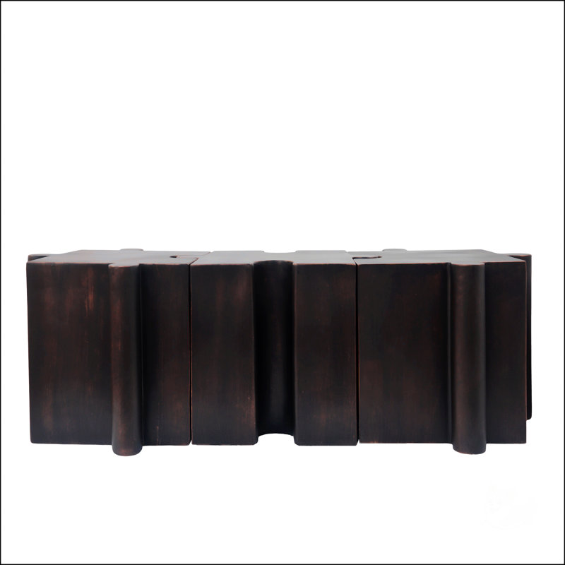 Puzzle Art Side Table, Modular Concave Edge MGO Table - Customizable Layouts For Indoor & Outdoor Use, Antique, Copper