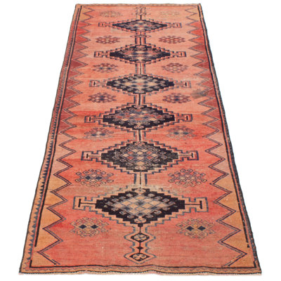 Auli One-of-a-Kind Runner 3'9" X 10'2" 1990s Runner Wool Area Rug