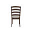 Ensemble de 2 chaises d'appoint en tissu gris, brun rustique et chêne
