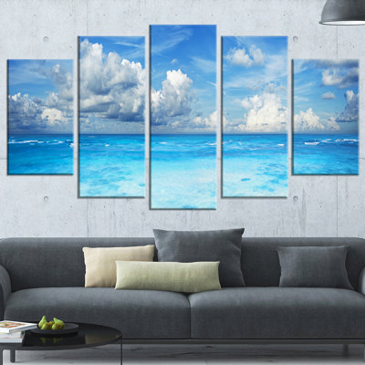 " Bright Blue Waters And Sky Panorama " 5 - Pieces