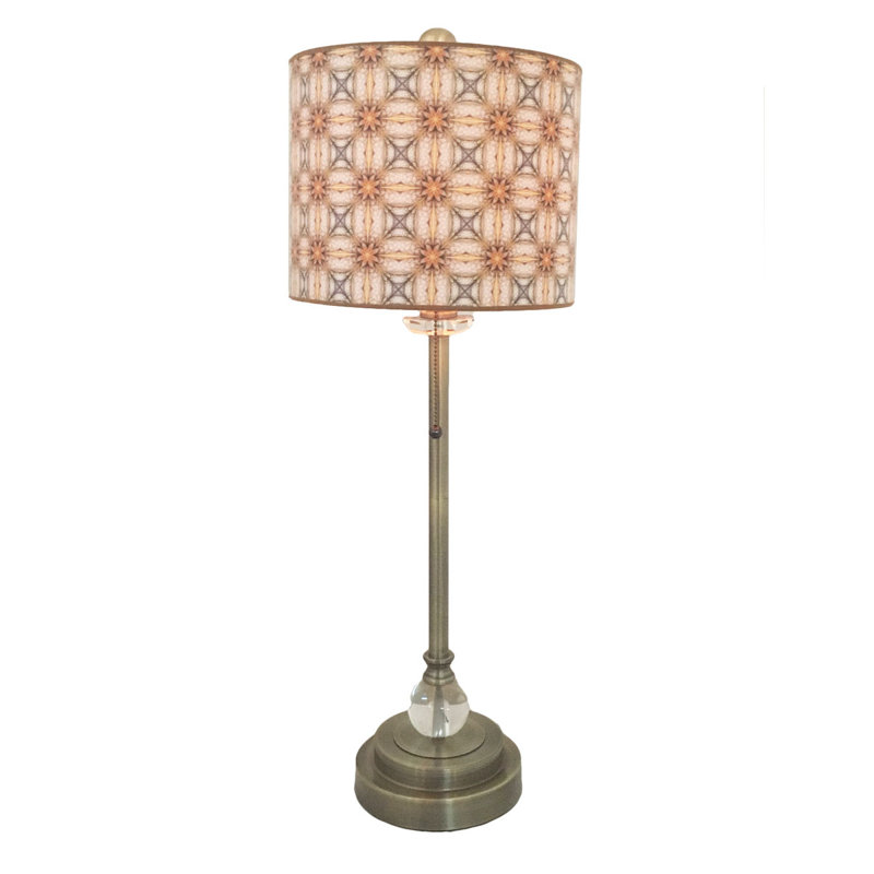 Frieder Crystal Buffet Lamp, Antique Brass