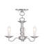 Lustre classique à 3 lumières de style bougie