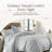 Whisper Organic 100% Organic Cotton Duvet Cover King Size - Naturally Soft Lightweight & Cooling Duvet Cover Set With Decorative Shams - Premium Gots Certified 300 Thread Count Sateen Weave (Queen, Shore)-117402484-117402482