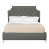 Audrey/Asher Queen Tufted Upholstered Low Profile Panel Bed