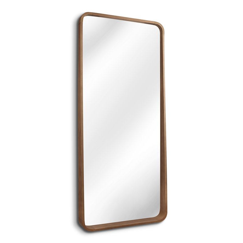 Isaiah Wood Flat Wall Mirror
