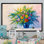 Peinture d'un bouquet de marguerites Marguerite - art mural traditionnel sur toile