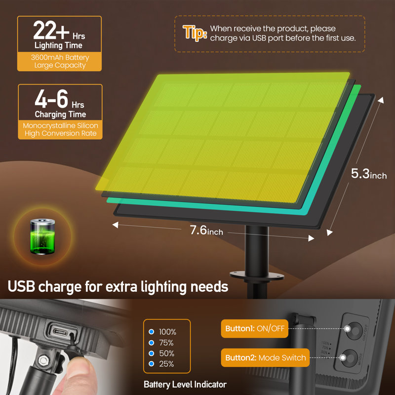 54FT Solar String Lights Outdoor Waterproof 16+1 LED Bulbs Remote Controlled Timer Dimmable, USB Port Solar Lights, Outdoor Lights for Patio, Balcony, Garden, Camping