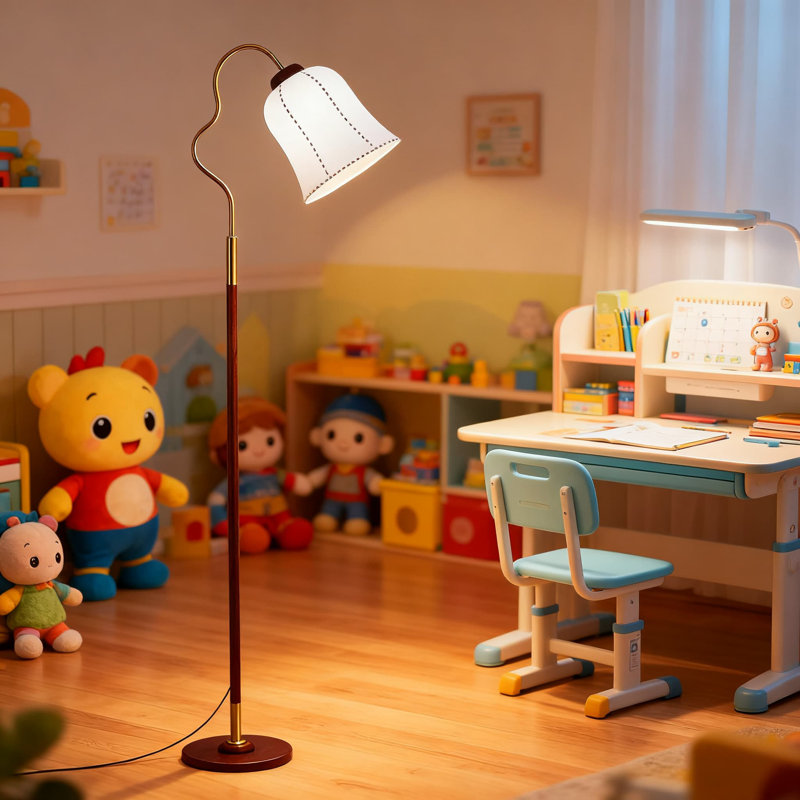 Lampe sur pied 68,5 po Mid-Century avec interrupteur au pied, 3 réglages de température de couleur, ampoule E26 incluse pour le salon, la chambre à coucher et l'éclairage de bureau