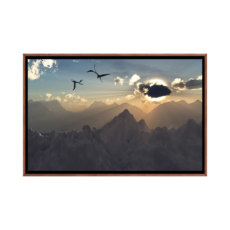 Quetzalcoatlus Flying High in Cretaceous Skies by Mark Stevenson - Photograph on Canvas