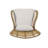 Fashionable Tennis Chair With Water- Cover And Metal Structure - Beige/Brown Contemporary Armchair Long-Lasting Material Padding Beige & Brown