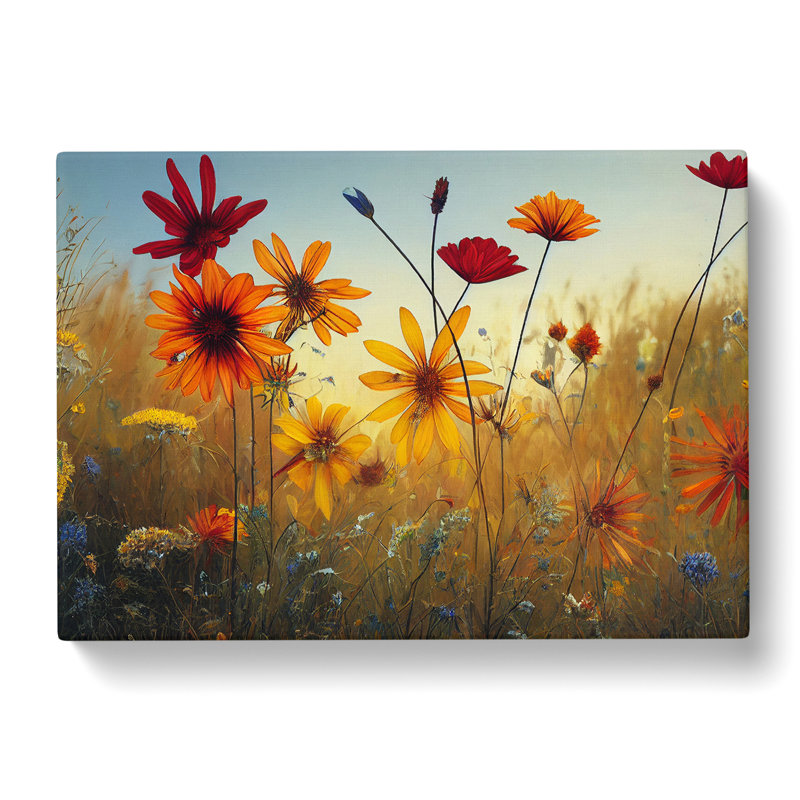 Royal Wildflowers Floral - Wrapped Canvas, 50cm H x 76cm W x 3cm D