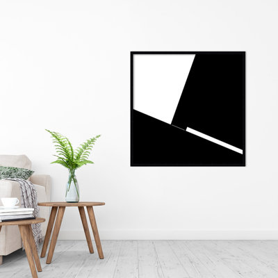 «Geometric Black and White» par Gilbert Claes, reproduction d'art encadrée sur bois