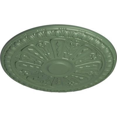 Endurathane Foster Ceiling Medallion, 19 1/8"OD x 1"P (Fits Canopies up to 5 5/8"), Hand-Painted Frost Finish