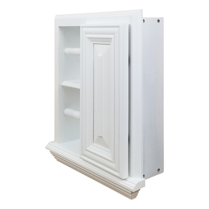 Porte-papier hygiénique encastré Hansford, Blanc