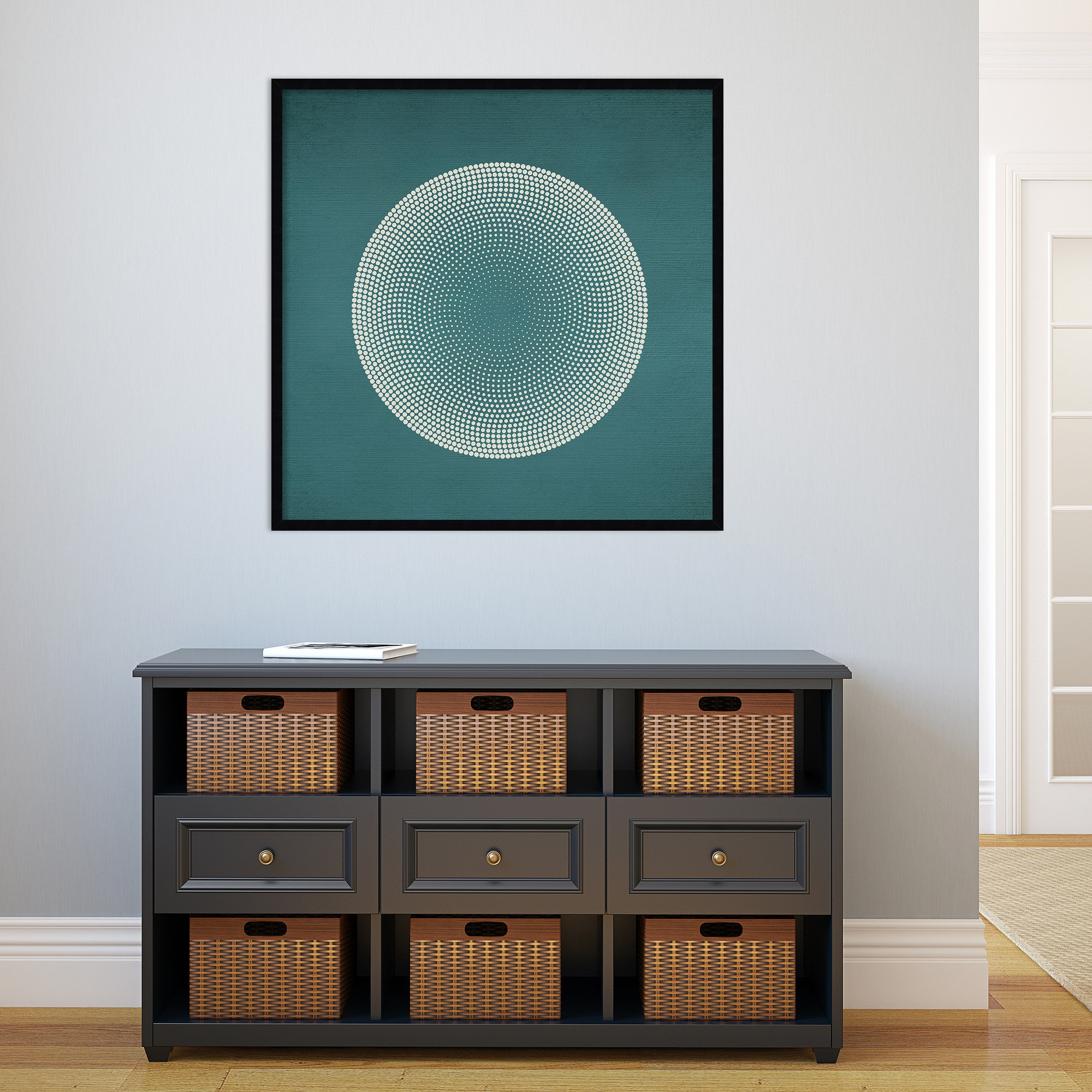 Circles by Incado, 33" H x 33" W x 1" D, Black